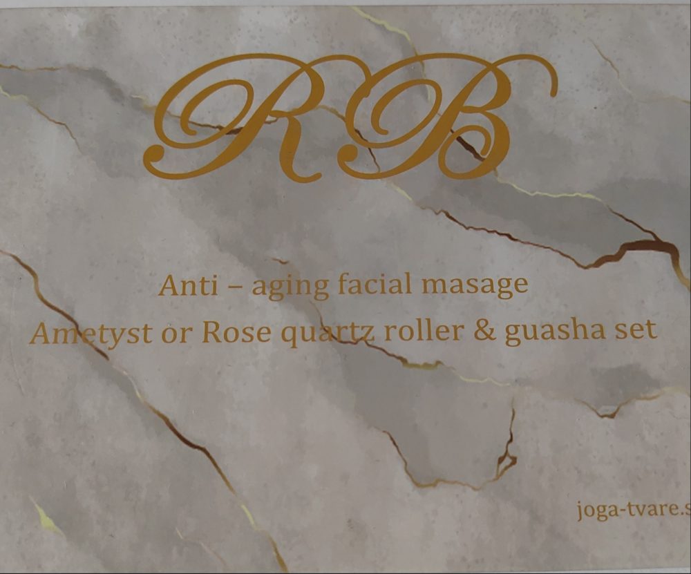 Sada pre starostlivosť o pleť – Face roller & Gua Sha - ruženín - Image 3